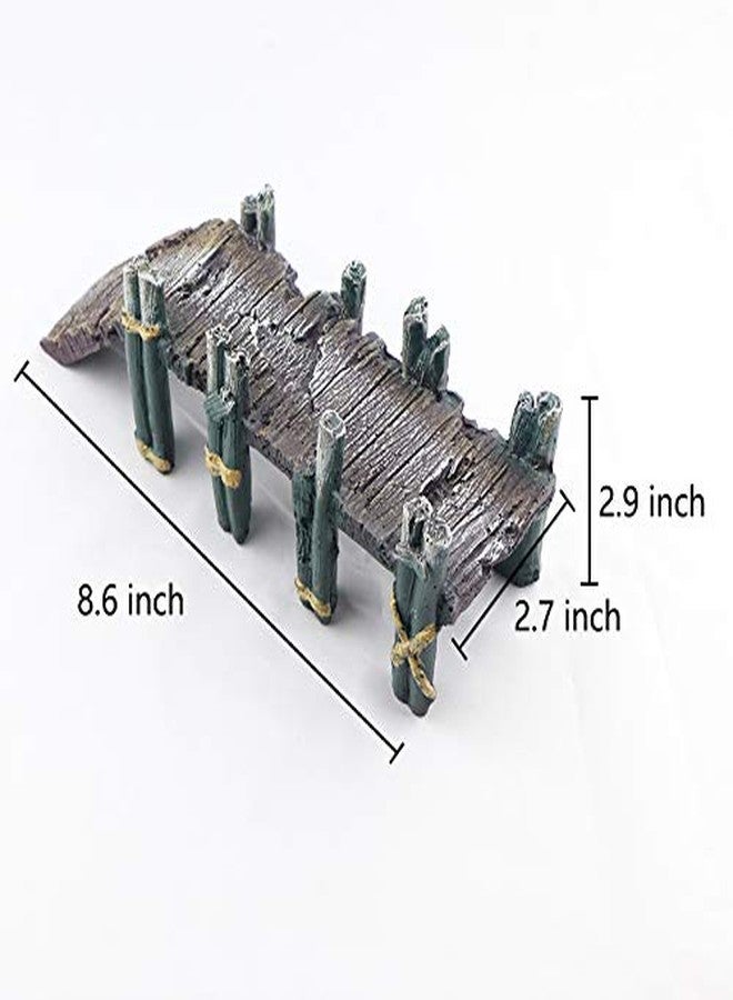 AQUA KT Aquarium Single-Plank Arch Bridge Drawbridge Rock for Cichlid Guppy Betta Glofish Fish Tank Landscape Decoration - Image 4